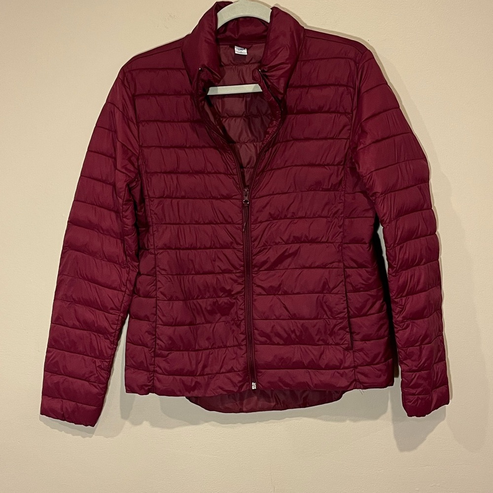Old Navy Maroon Puffer Jacket size M